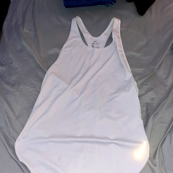 nike grey racer back tank top - Picture 1 of 2